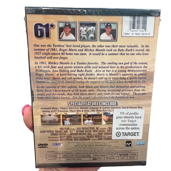 61 DVD Movie Factory Sealed Thomas Jane Baseball - Picture 2 of 2